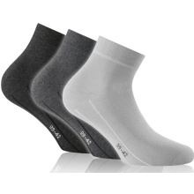 Rohner Day Sock Sneaker Basic Plus light grey/grey/dark grey 3-pack